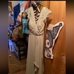 Flowy sage green dress